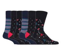 Gentle Grip - 6 Paia Uomo Cotone Colorati Calzini senza Elastico 39-45 / 46-50