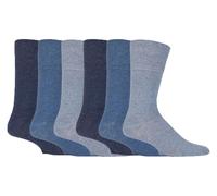 Gentle Grip 6 Paia Uomo Diabetici Eleganti Cotone Morbidi Calzini senza Elastico