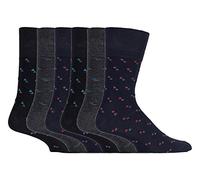 Gentle Grip Sock Shop - 6 paia di calzini da uomo in bambù morbidi non elastici, SOMRM05, 6-11