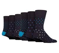 Gentle Grip Sock Shop - 6 paia di calzini da uomo larghi in bambù non elastici, SOMRM06, L