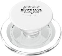 Gentle Heart Brave Fearless Christian Ispiration Motivation PopSockets PopGrip per MagSafe