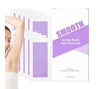 Gentle Wax Strips, Smooth Skin Tool, Quick Depilatory Pad, 20 Piece Face Eyebrow Kit, Underarm Bikini Arms Legs Solution, Beauty Gear for Men, Women, Daily Grooming