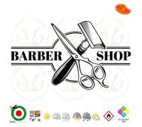 Gentleman's Barber Shop rasor VETROFANIA PARRUCCHIERE forbici rasoio print pvc