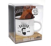 Gentlemen's Barber mug: Coffret avec des ciseaux, 1 peigne, 1 pince à épiler, 1 serviette