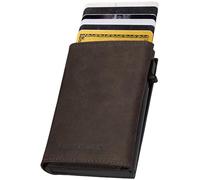 Gentlemen's Cardholder - Porta carte di credito con scomparto portamonete e protezione RFID - Portafoglio da uomo piccolo - Portafoglio da uomo - Portafoglio con portamonete - Smart Wallet per carte e