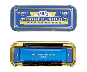 Gentlemen's Hardware Armonica diatonica con spartito e scatola di latta, 10 fori, classica