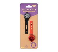 Gentlemen's Hardware Set di 2 fanali anteriori e posteriori per bicicletta, colore: rosso/nero