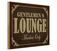 Gentlemen's Lounge | Members Only | Targa in legno | 40 cm x 30 cm