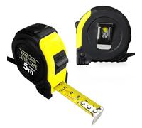 Gentpovth 2 pezzi 5m Metro a nastro professionale robusto con Rivestimento in Gomma Antishock, Metrica inglese flessometro, Compatto Resistente, facile da riporre, per misurazioni in diversi contesti