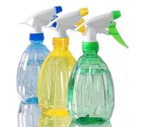 Gentpovth 3 Pezzi 500 ML Spruzzino Nebulizzatore, Trasparente Plastica Grilletto Spruzzatore, con testina di spruzzo regolabile in 2 modalità, Riempibile Spray Bottle per Casa, Giardino, Detergenti