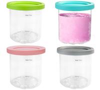Gentpovth 4 Pezzi Contenitore per Gelato per Ninja Creami, Vaschette per Gelato Fatto in Casa con Coperchio, Senza BPA,Dishwasher Safe, compatibili la macchina per gelato della serie NC299,NC300,NC301