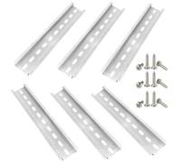 Gentpovth 6 Pezzi Guida, Guida in Alluminio,Guide in Metallo con Scanalature a Forma di U, Larghezza 35 mm, Altezza 7.5 mm, Lunghezza 200 mm, per Serie Terminale Guida e Contattore