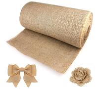 Gentpovth Runner tavola in Iuta, 30cm x 10m Runner Juta, Naturale Juta Rotolo Marrone, Decorazione da Tavola naturale, per Matrimoni, Eventi, Decorazione da la Casa di Natale e Confezioni Regalo