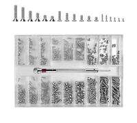 Gentpovth Set di 18 Misure di Viti Minuscole di Alta Qualità con Cacciavite a Croce, Set di Mini Viti Autofilettanti, Viti a testa svasata e a testa piatta, per Lavori Precisi,riparazione di occhiali