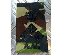 Genuine British Army Woodland DPM Camo AAC Army Air Corp Rank Slides Nuovo