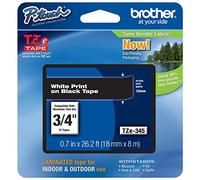 Genuine Brother 3/10,2 cm (18 mm) bianco su nero P-Touch TZe nastro per Brother pt-1700, PT1700 Label Maker
