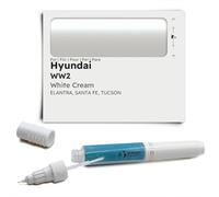 Genuine Colors Pennarello a vernice WHITE CREAM WW2 compatibile/ricambio per Hyundai bianco