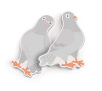 Genuine Fred Messenger Pigeons Sticky Notes - Set di 2 blocchi note piccioni con 75 fogli ciascuno - Forniture per ufficio divertenti e funzionali, ideali per scrittori, abitanti delle città e amanti