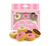 Genuine Fred Sweet Mistakes - Set di 6 gomme a forma di ciambella, profumate alla vaniglia, divertenti per scuola, casa o ufficio