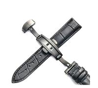 Genuine Leather cinturini 12-24mm universale Guarda fibbia a farfalla Steel Band Buckle Strap,21mm