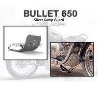 Genuine Royal Enfield Bullet 650 Paraolio Sump Guard In Alluminio Argento