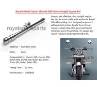 Genuine Royal Enfield Classic 350 E 500 Silver Straight Bar Engine Guard
