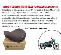 Genuine Royal Enfield Goan Classic 350 SEDILE PERSONALIZZATO MARRONE