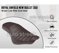 Genuine Royal Enfield Nuova Bullet 350 Marrone Basso Ride Doppio Sedile