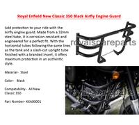 Originale Royal Enfield "BLACK AIRFLY ENGINE GUARD" per New Classic 350 Reborn