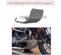 Genuine Royal Enfield Super Meteor 650 Silver SumpGuard in Alluminio 2023-2025