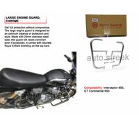 Royal Enfield "GT Continental 650 & Interceptor 650" Silver "Large Engine Guard"