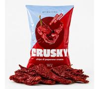 Genuino - Peperoni Cruschi Pronti Da Mangiare - Snack Salati Croccanti In Busta Da Chips - Prodotto Lucano Made In Italy Ideale Per Aperitivi Primi Piatti E Cesti Natalizi