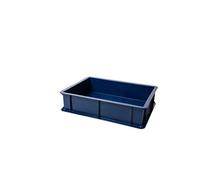 GENUS DEI Cassetta Lievitazione Pizza e Pane Blu - Contenitore Cibo, Portaimpasto Con Coperchio Bianco 30x40x10 - Scatola Plastica