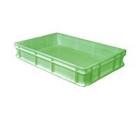Genus Dei Cassetta polietilene Uso Alimentare Service 60x40cm sovrapponibile Professionale Pizza Impasto Pane Pasta (60x40cm H10cm, Verde)