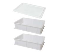 genus dei Dei - Due scatole per pizza e pane | Contenitore per impastare | Scatola per pasta | Due scatole da 30 x 40 x 10 cm + 1 coperchio