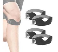 Genuvamed Patellar Band 2 Pack, Genuvamed Knee Brace, Non-Slip Compression Breathable Adjustable 3D Silicone, for Running, Hiking, Basketballs, Gyms (Black*4)