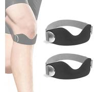 Genuvamed Patellar Band 2 Pack, Genuvamed Knee Brace, Non-Slip Compression Breathable Adjustable 3D Silicone, for Running, Hiking, Basketballs, Gyms (Black*2)