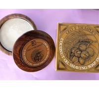 GEO F. TRUMPER'S COCONUT OIL SHAVING SOAP IN A BOWL SAPONE BARBA WOOD VINTAGE
