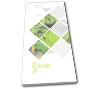 Geo Green Fruit Parrot Floral Abstract SINGLE TELA parete arte foto stampa