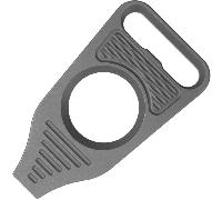 Geo Knife Vector Titanium Material, Black Stonewash Finish Pry-bar GEO2512B