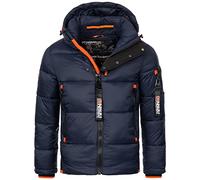 GEO NORWAY Calix Men - Giacca invernale da uomo foderata di cappotto caldo - Giacca a vento a manica lunga (Navy L)