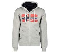 GEO NORWAY Gayto Men Felpa con Cappuccio, Grigio Chiaro, M Uomo