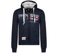 Geo Norway GISLAND Men - Felpa con cappuccio e tasca a marsupio, da uomo, con logo da uomo, felpa con cappuccio, calda, maniche lunghe, con cappuccio, navy, M