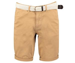 GEO NORWAY PLAGEO Men - Bermuda Chino da uomo con cintura - Bermuda corti corti Cargo in cotone - Pantaloncini taglia regolare estate: comfort - Pants Lavaggio in Machine