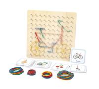 - Geoboard, la nostra geoboard per bambini è la scelta perfetta per geoboard dei bambini, tavola geometrica creativa, tavola di studio geoboard, giocattolo educativo precoce con 50 carte modello e 80