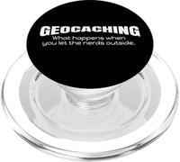 Geocaching Shirt Lascia che i nerd fuori Geocaching PopSockets PopGrip per MagSafe