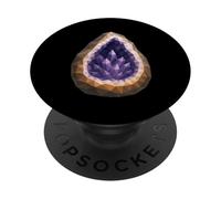 Geode geometrico ametista cristallo Stone Lover Low Poly PopSockets PopGrip Adesivo