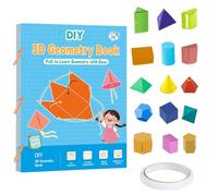 GEODE GEOMETRY 3D GEY - Kit di allenamento del pensiero spaziale, set di forma di forma in poliedro | Sviluppo di abilità matematiche pratiche, attività educativa in classe di scuola con 9 12 15