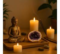 Geode Naturale Iridescente 6-8 cm - Cristallo con Riflessi Viola su Base Ocra - Pietra marocchina con Guscio Chiaro, Perfetta per Decorazione Spirituale, Meditazione e Arredamento Etnico 2805251316