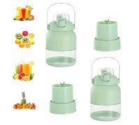 Geoet Electric Juicer, Bpa Free Electric Citrus Cup, Portable Blender Cup, Multifunctional Large-Capacity Wireless Blenders Rechargeable, Personal Travel Press Cups (2pcs-Green)
